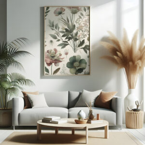 Poster Mockup in a White room
