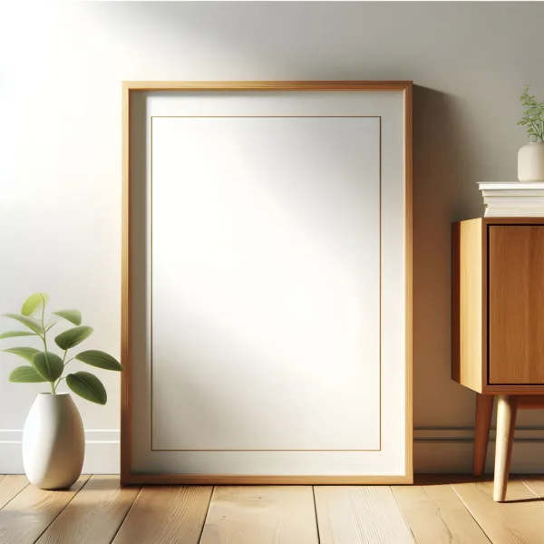 Poster Mockup Leaning Against a Wall