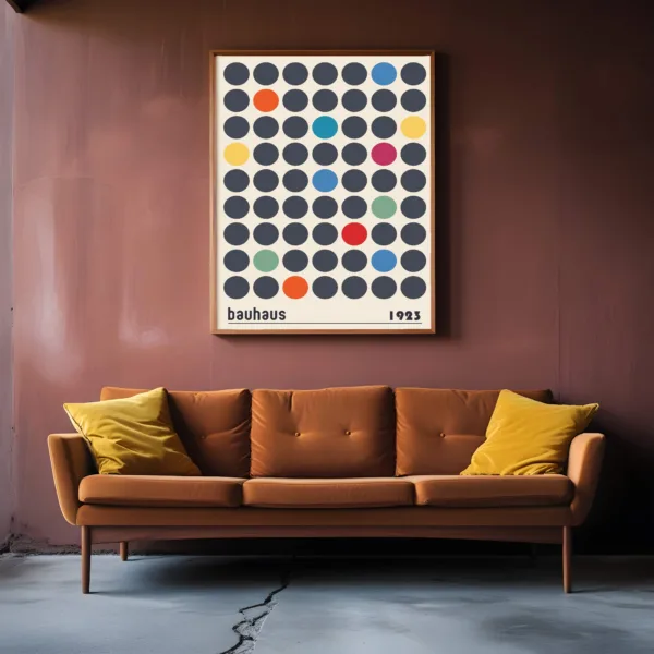 Wall Art Frame Mockup – Ochre Couch Interior